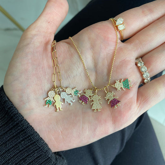 Boy Pave Diamonds Charm