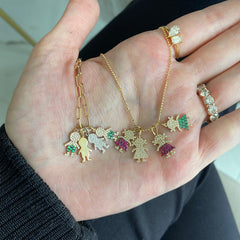 Girl Pave Diamond Charm