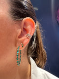 Emerald Pear Shape Hoops