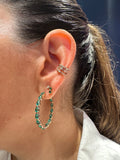 Emerald Pear Shape Hoops