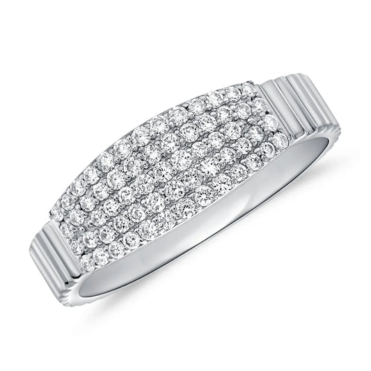 Five Row Diamond Ring