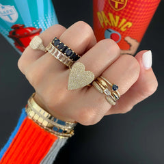 Pave Diamond Signet Pinky Ring