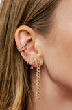 Baguette and Round Diamond Ear Cuff