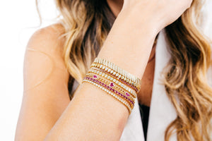 Diamond and Gold Braided Bracelet