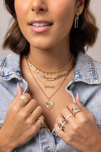 Fluted Diamond Spike Heart Charm