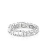 Lab Emerald Cut and Oval Eternity Ring