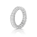 Lab Emerald Cut and Oval Eternity Ring
