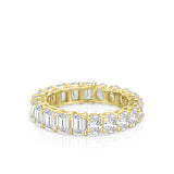 Lab Emerald Cut and Oval Eternity Ring