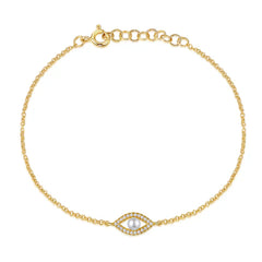 Pearl Diamond Eye Bracelet