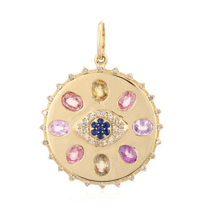 Multicolor Gemstone Eye Charm