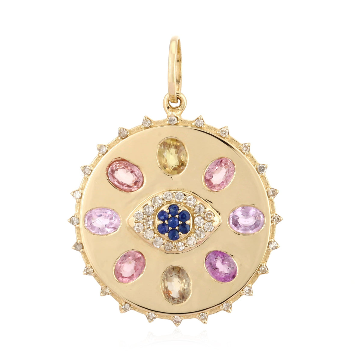 Multicolor Gemstone Eye Charm