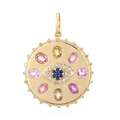 Multicolor Gemstone Eye Charm