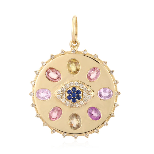 Multicolor Gemstone Eye Charm