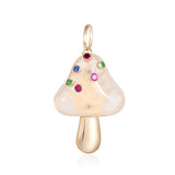 Transparent Mushroom Charm Color Sapphires