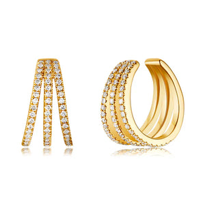 Triple Row Taper Diamond Ear Cuff