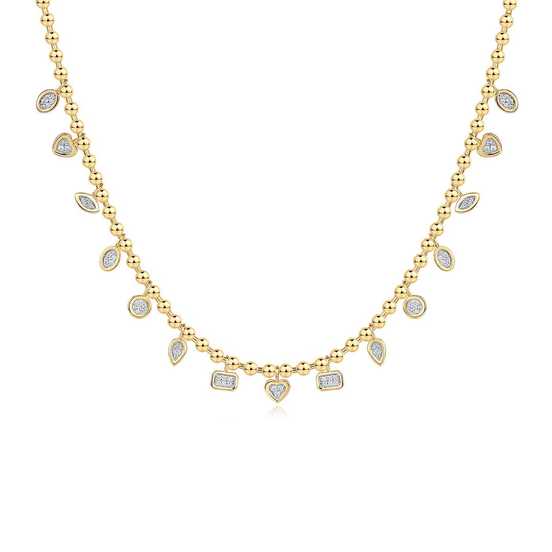 Multi Shape Ball Chain Necklace