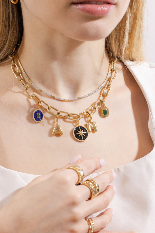 Two Tone Gold & Diamond Necklace