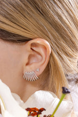 Lab Diamonds Statement Claw Earrings