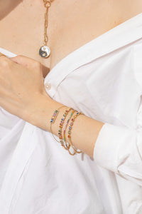 Multicolor Emerald Cut Bracelet