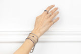 Twist Half Baguette Half Graduated Pinky Ring