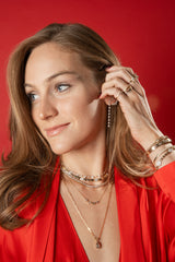 Lab Diamond Hanging Pear Long Earrings