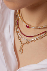 Two Tone Gold & Diamond Necklace