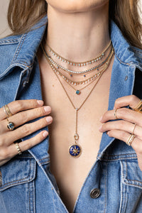 Lapis Lazuli Sun and Star Medallion Charm