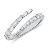 Twist Half Baguette Half Graduated Pinky Ring