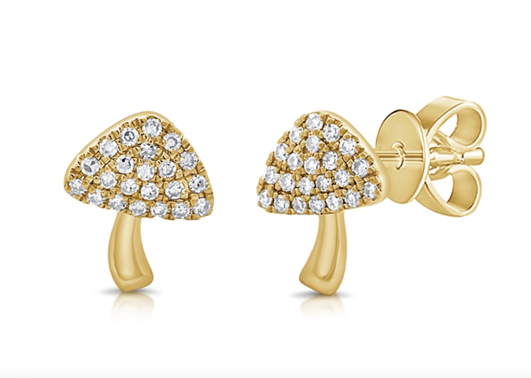Mini Mushroom Stud Earrings