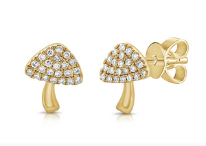 Mini Mushroom Stud Earrings