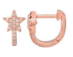 Small Star Diamond Huggies