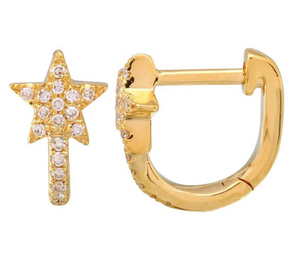 Small Star Diamond Huggies