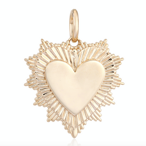 Gold Heart Medallion Charm*