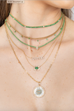 Malachite and Mother of Pearl Eye Medallion