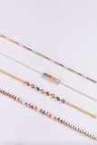 Pear Multicolor Sapphire Cuban Bracelet
