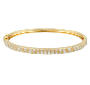 Four Row Diamond Bangle