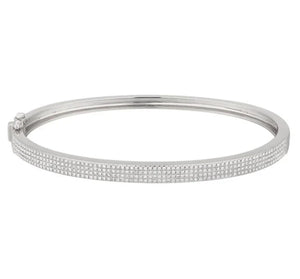 Four Row Diamond Bangle