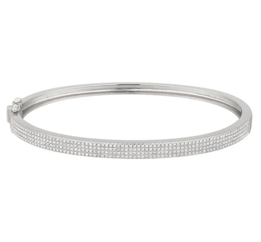 Four Row Diamond Bangle