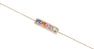 Multicolor Emerald Cut Bracelet