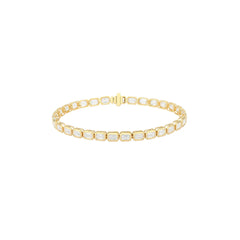 Lab Diamond Bezel Emerald Cut Tennis Bracelet 6.90ct