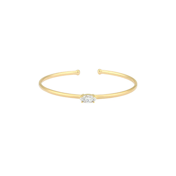 Lab Grown Diamond Marquise Flexible Bangle