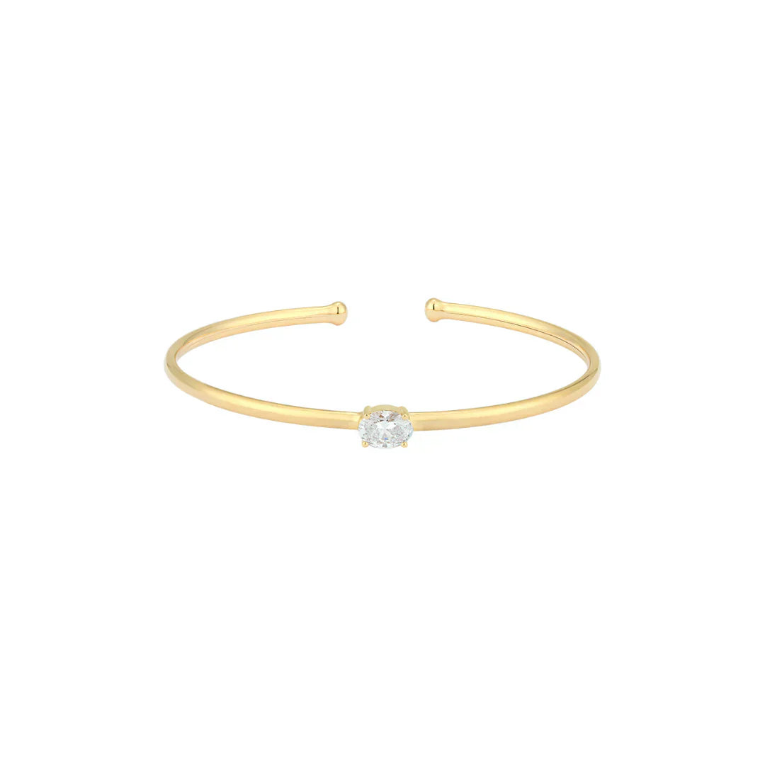 Lab Grown Diamond Oval Flexible Bangle