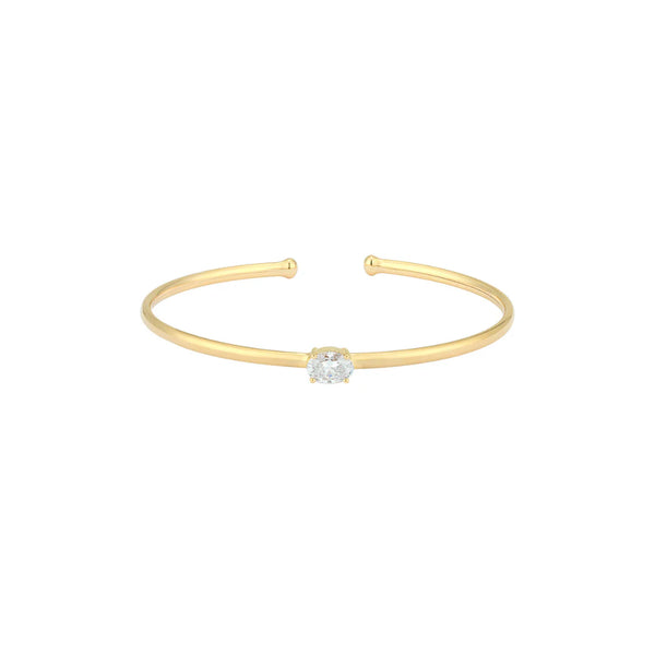 Lab Grown Diamond Oval Flexible Bangle