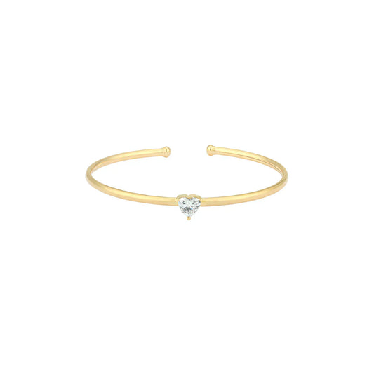 Lab Grown Diamond Heart Flexible Bangle