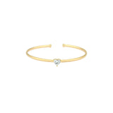Lab Grown Diamond Heart Flexible Bangle