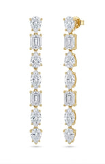 Lab Diamond Multishape Drop Earrings