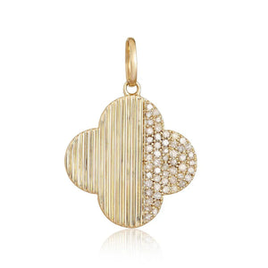 Fluted Flower and Diamonds Charm*