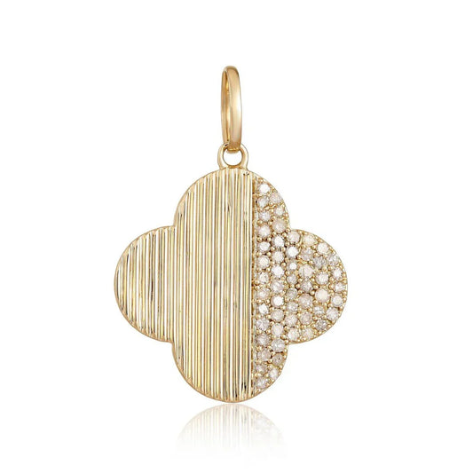 Fluted Flower and Diamonds Charm*