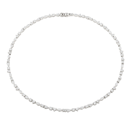 Lab Diamond Multishape Tennis Necklace