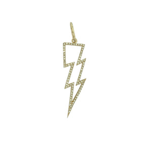 Cutout Lightning Bolt Charm - YG